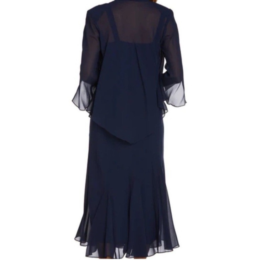 R&M Richards Navy Maxi Dress with Embellishments - Picture 2 of 12